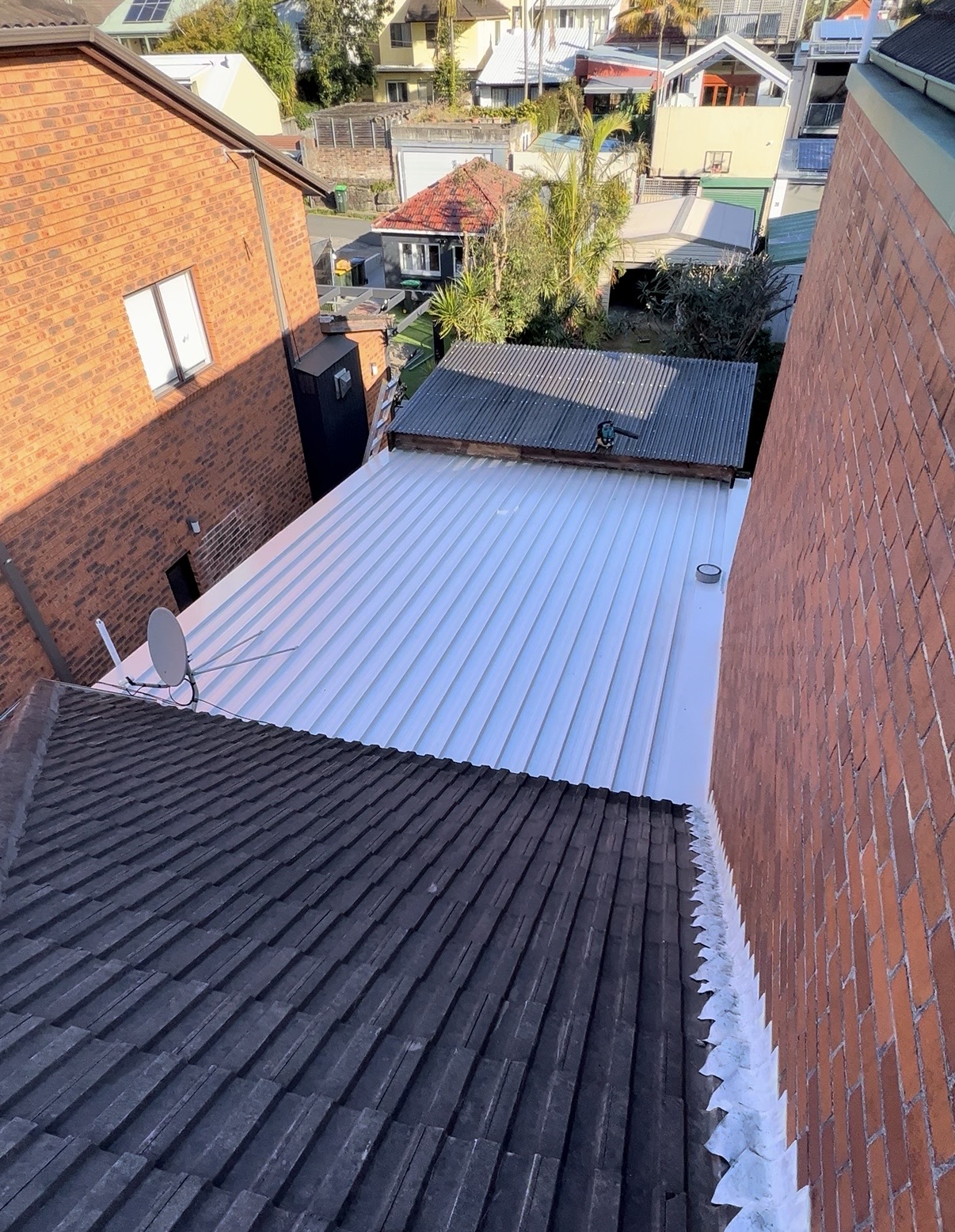 New metal roof after replacement, Manly